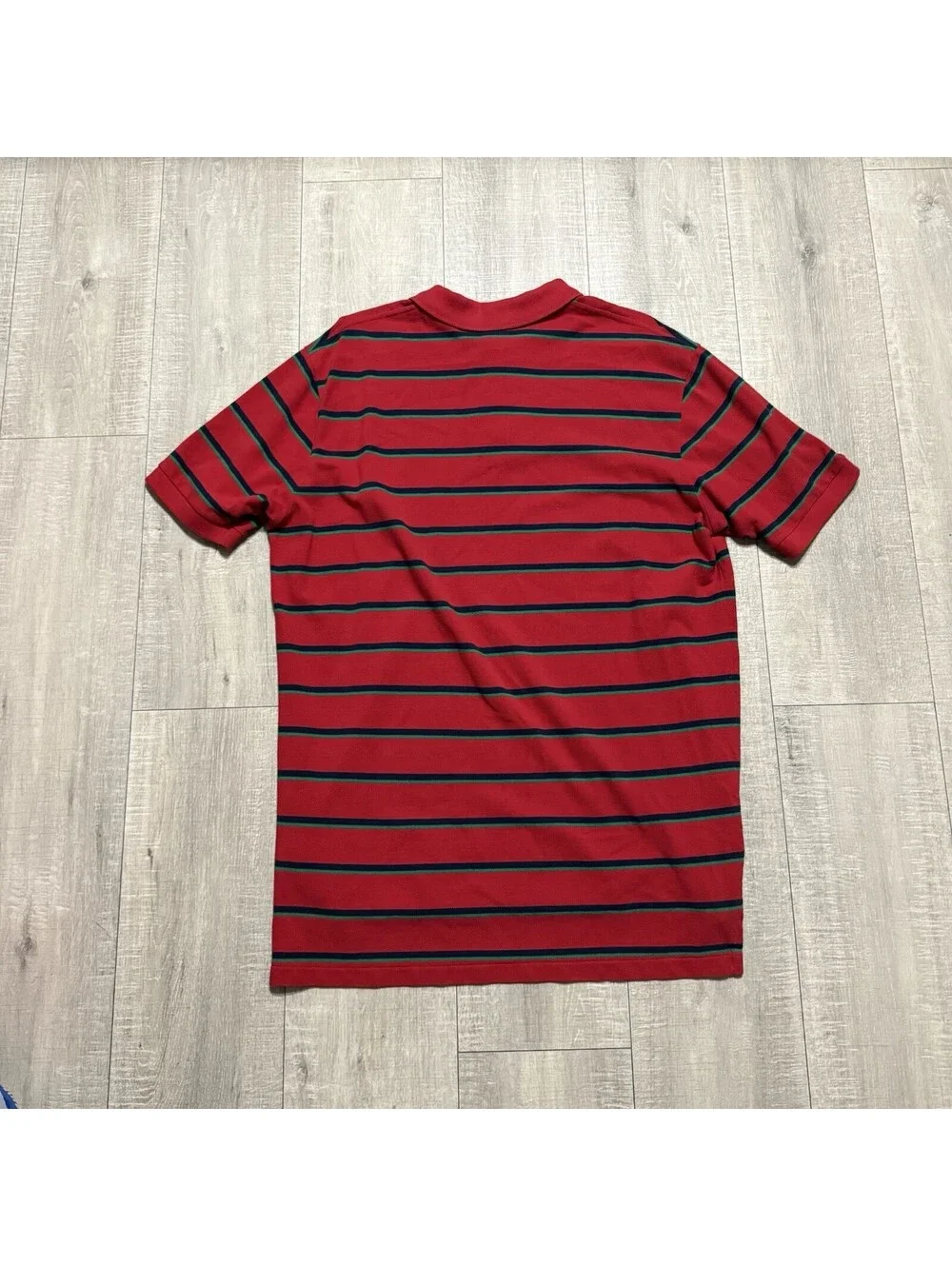Vintage Polo Ralph Lauren Striped Red Green Stripe Usa Polo Shirt Men’s XL